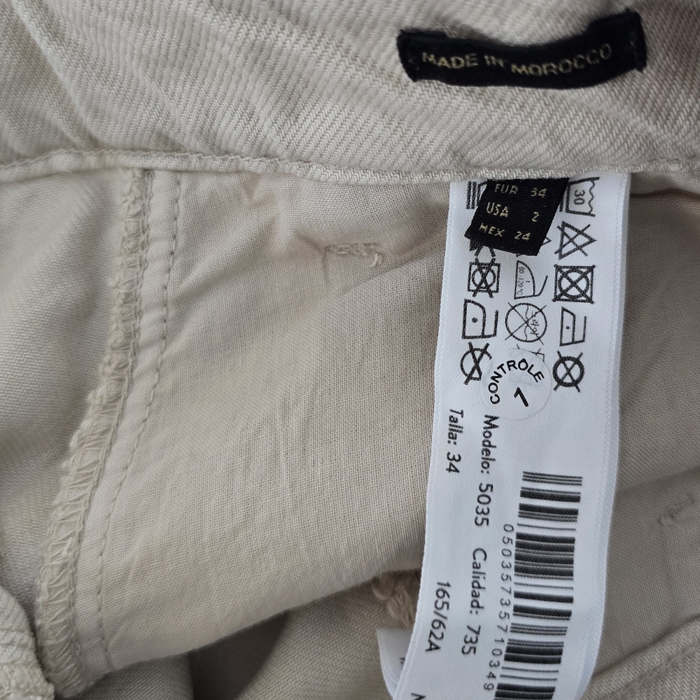 Massimo Dutti Beige 100% Lyocell Loose Fit Trousers - Picture 12 of 12